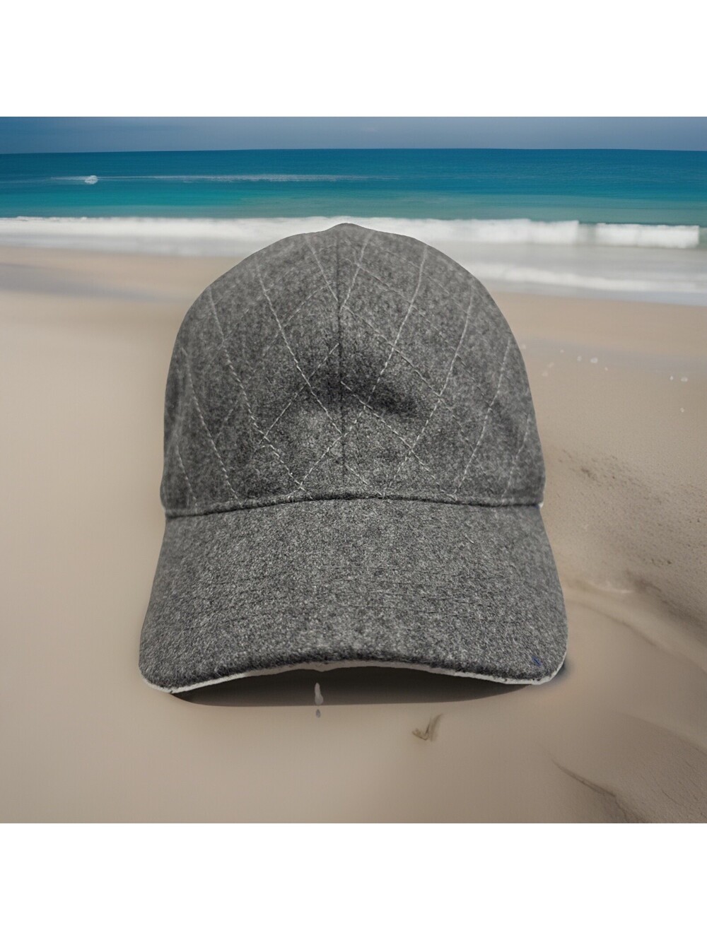 Gap Diamond Stitch Grey Baseball Cap Sz M/L